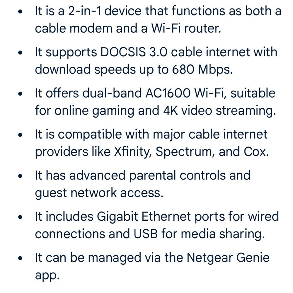 Netgear 2-in-1 Modem Router Combo - Picture 2 of 11